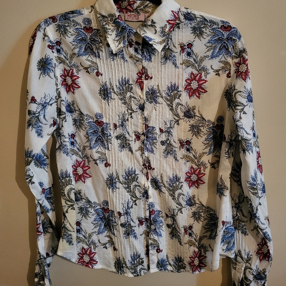 Floral button down